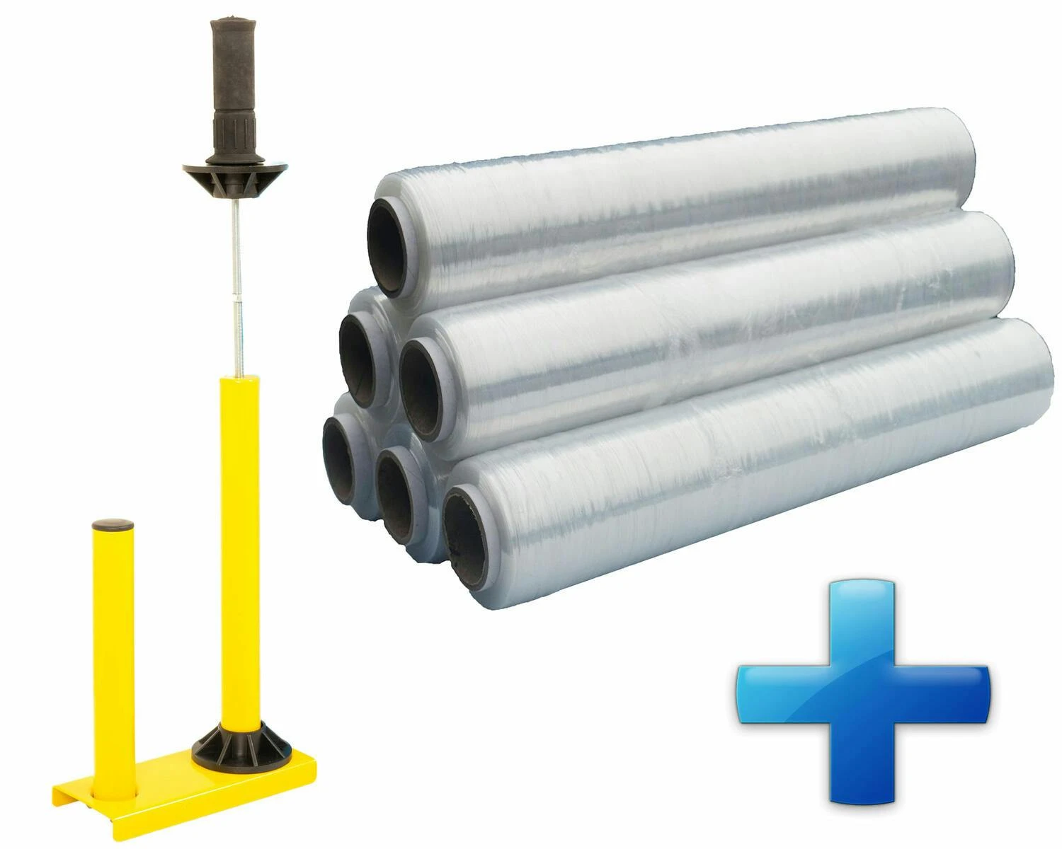 Sparset 2 Rollen Handstretchfolie Handwickelfolie 20my 50cm Mit Abroller B'STAR 2 Sparset 2 Rollen Handstretchfolie Handwickelfolie 20my 50cm Mit Abroller B'STAR – Bild 2