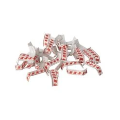 PAPSTAR 50000 Verschluss-Clips, Drahtverstärktes Papier 3,4 Cm X 0,8 Cm X 0,1 Cm Rot/weiss