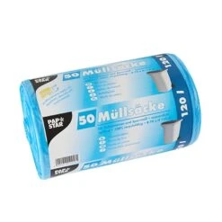 200 Müllsäcke, HDPE 120 L 110 Cm X 70 Cm Blau