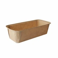 100 Biologisch Abbaubare Und Nachhaltige Backformen Pure Eckig 1033 Ml 6,1 Cm X 10,8 Cm X 23 Cm Braun